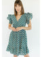 Harlow Flutter Sleeve Dress- Ink