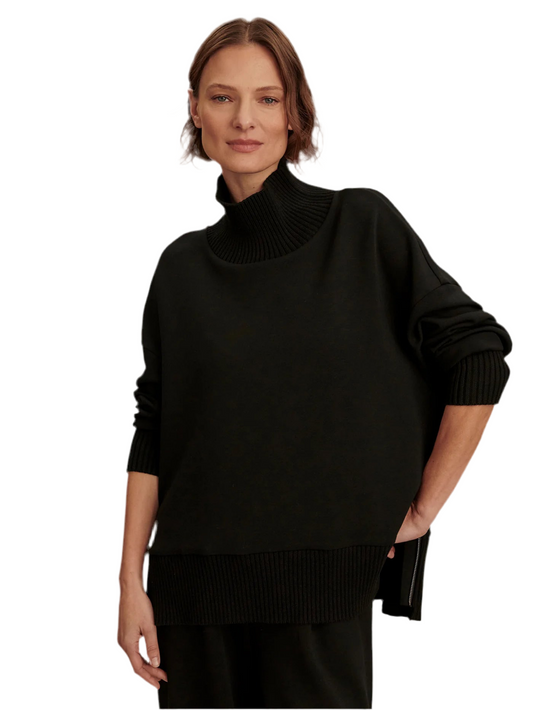 Barker High Neck Top- Black