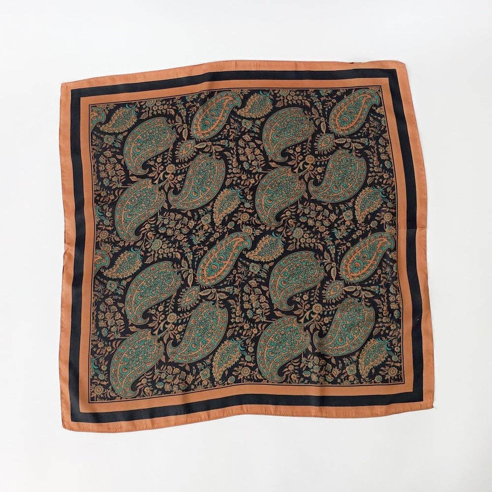 Alice Square Scarf: Brown Polka Dot