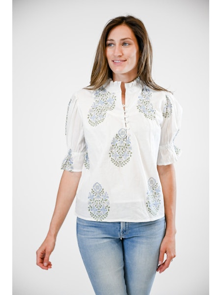 Ellie Blouse- Glacier