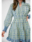 Nicole Long Sleeve Mini Dress- Gilded Ivy