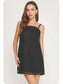 Floral Mesh Mini Dress- Black
