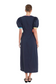 Color block midi Dress- Navy multi