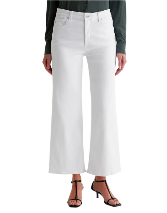 Saige Wide Leg Crop- Gallery White