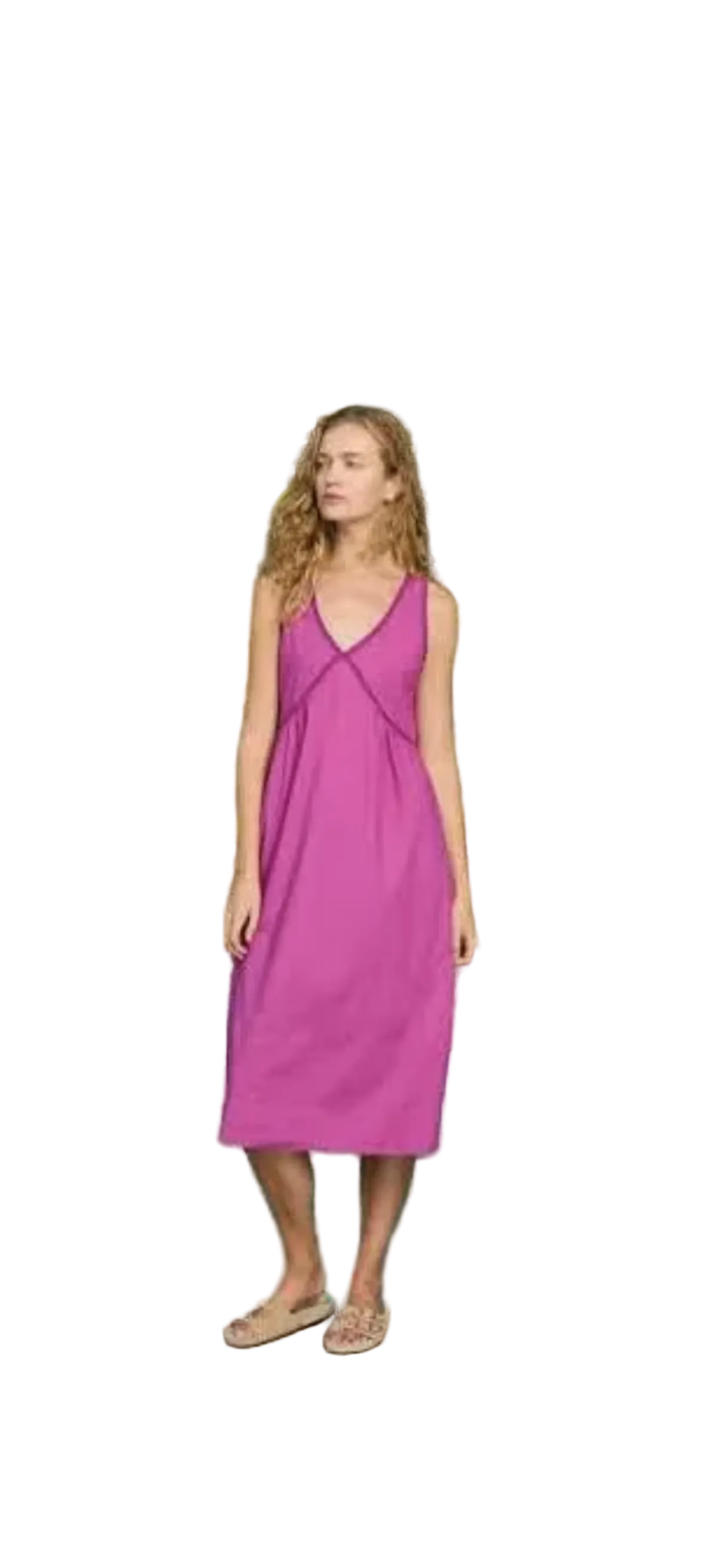 Sun Kissed Dress with Crochet Trim- Magenta