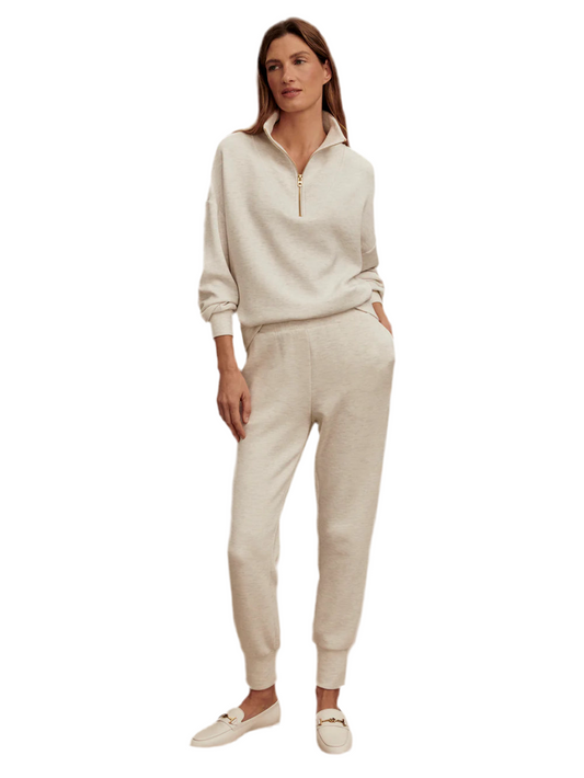 Slim Cuff Pant 25"- Ivory Marl