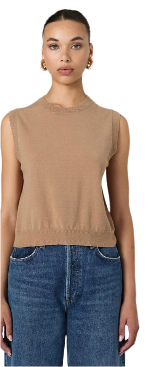 Cozysoft Sleeveless Vest- Camel
