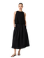 Birdie Linen Maxi Skirt- Black