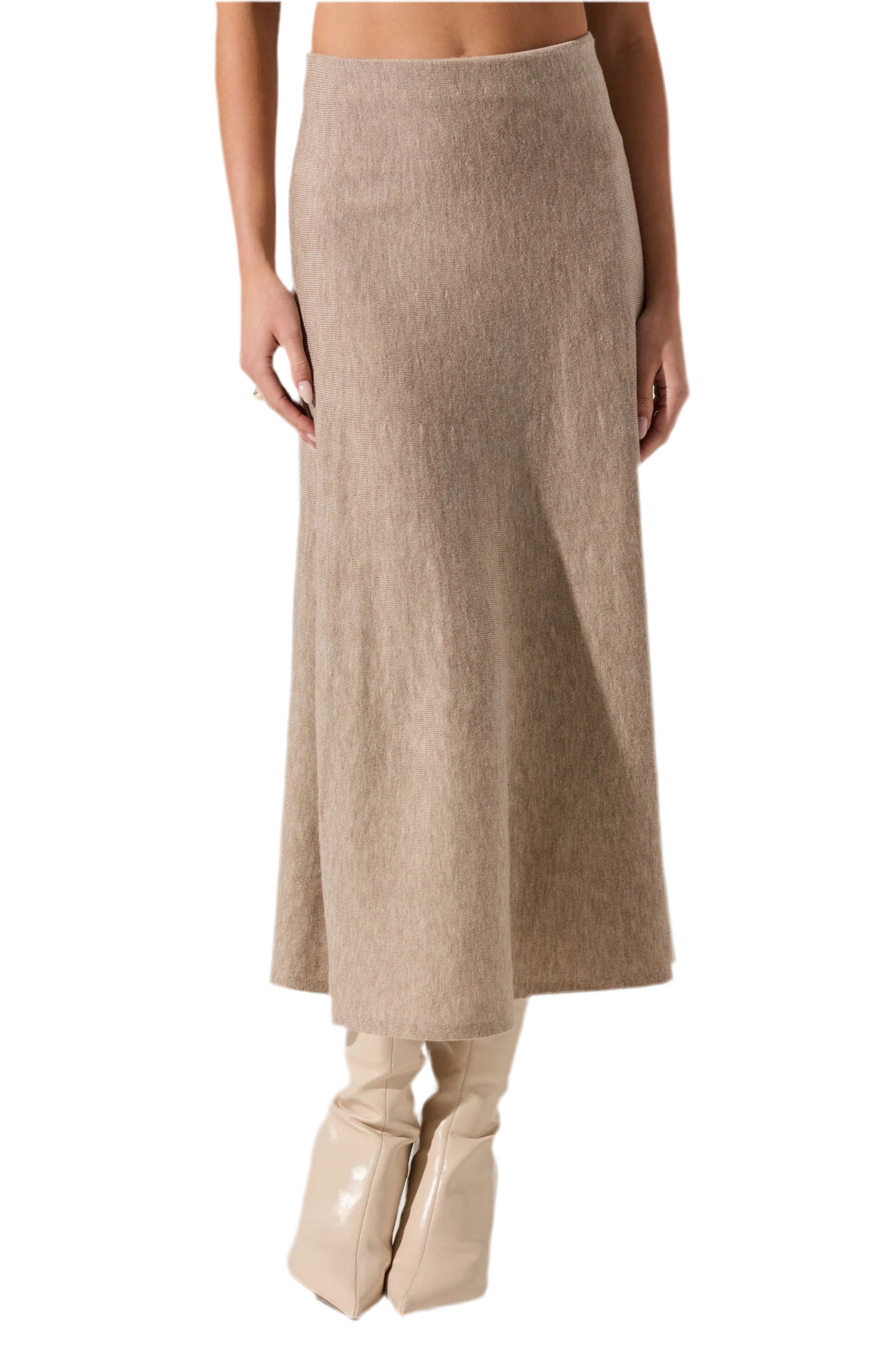 Deora Sweater Skirt- Taupe