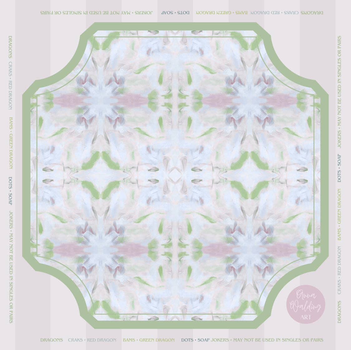 Pink Lilly Mahjong Mat
