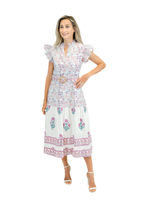 Joelle Midi Dress- Geranium