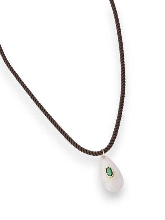 Me Espresso Cord Necklace- Brown