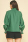 Ruffles Shirt With Smocked Cuff- Green