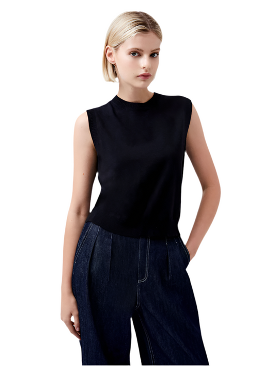 Cozysoft Sleeveless Vest- Black