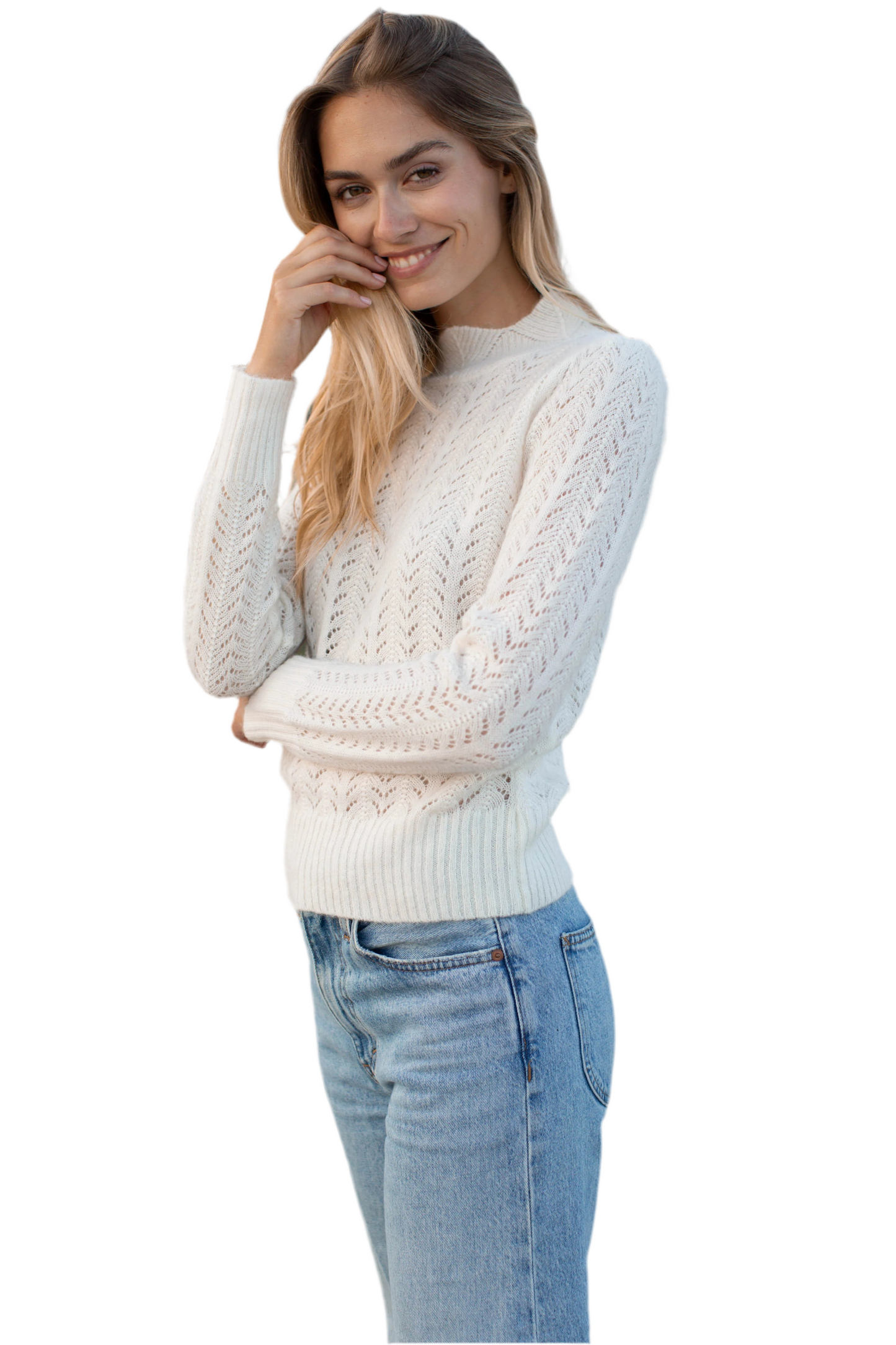 Pointelle Sweater