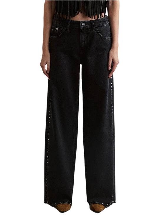 Rebecca Studded Smoke Denim