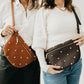 Gold Studded Westlyn Bum Bag- Brown