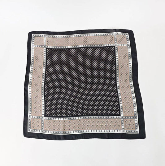 Alice Square Scarf: Brown Polka Dot