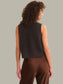 Demi High Crewneck Tank- Chocolate plum