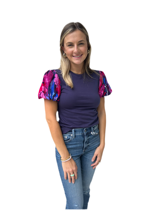 Dani tee- Navy Paint Burst