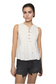 Becca Pleated Top-Porcelain