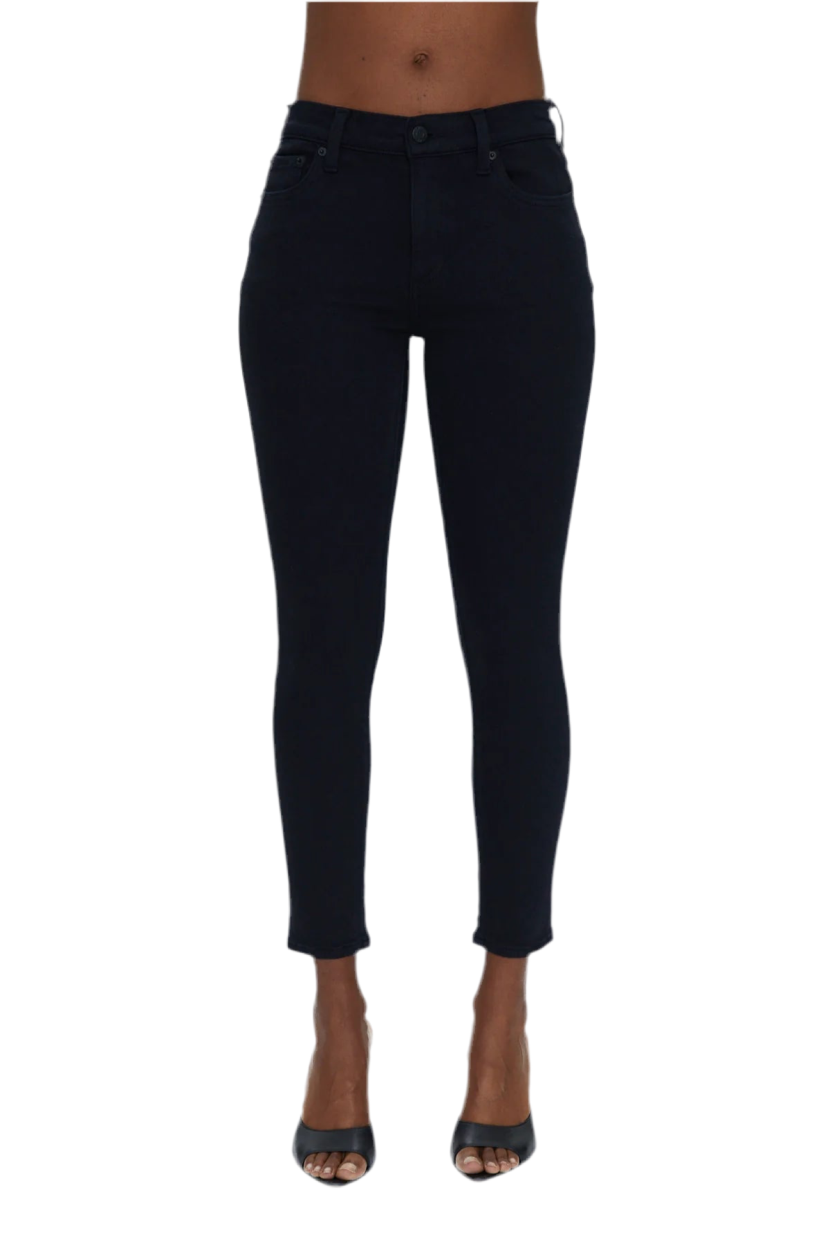 Audrey Mid Rise Skinny- Dark Vinyl