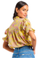 Marnie Puff Short Sleeve Top- Citron Floral