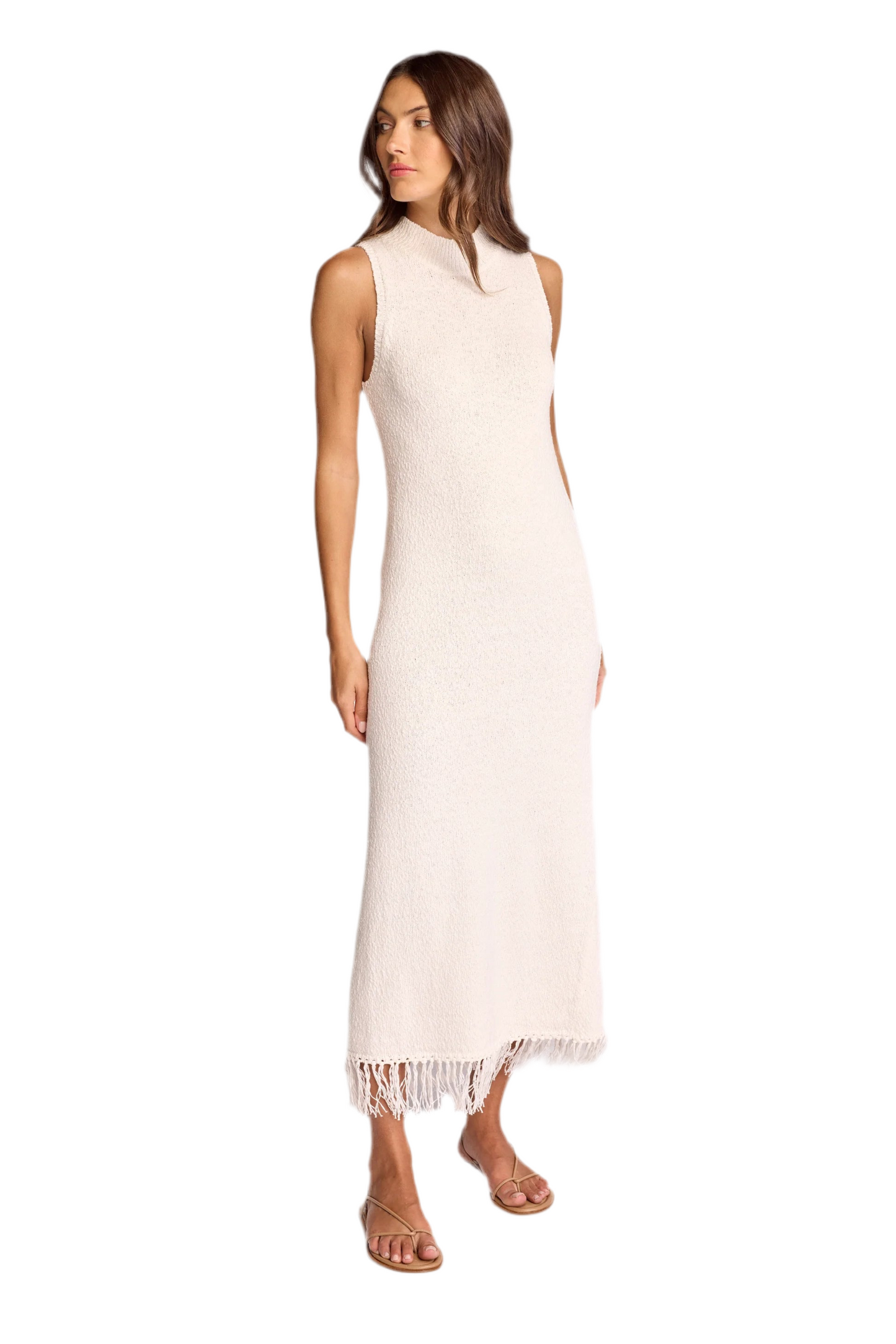 India Knit Midi Dress- Cream