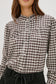 Alanna Checkered Top- Chocolate Chip