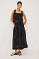Alessia Smocked Waist Skirt- Black
