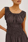 Anastasia Striped Smocked Dress- Chicory