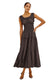 Anastasia Striped Smocked Dress- Chicory