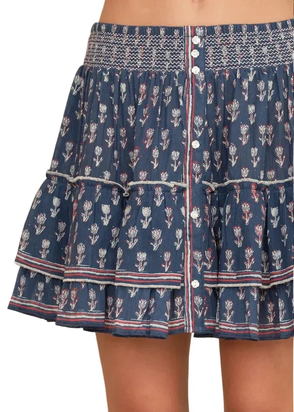 Ari Mini Skirt- Indigo