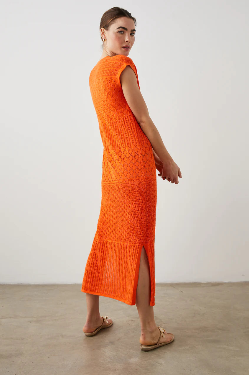 Ashley Knit Maxi Dress- Arancione
