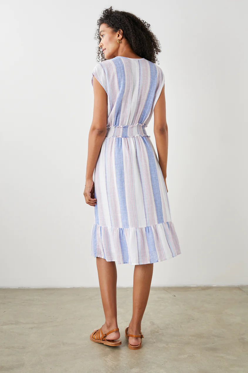 Ashlyn Midi Dress- Marini Stripe