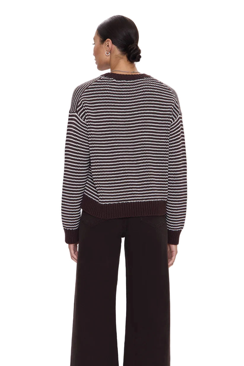 Aura Relaxed Crew Sweater- Mocha