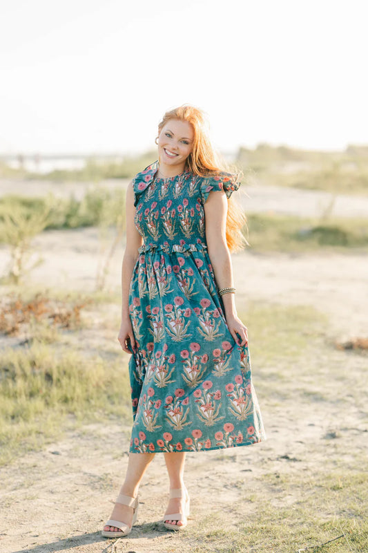 Primrose Maxi Dress- Cobalt