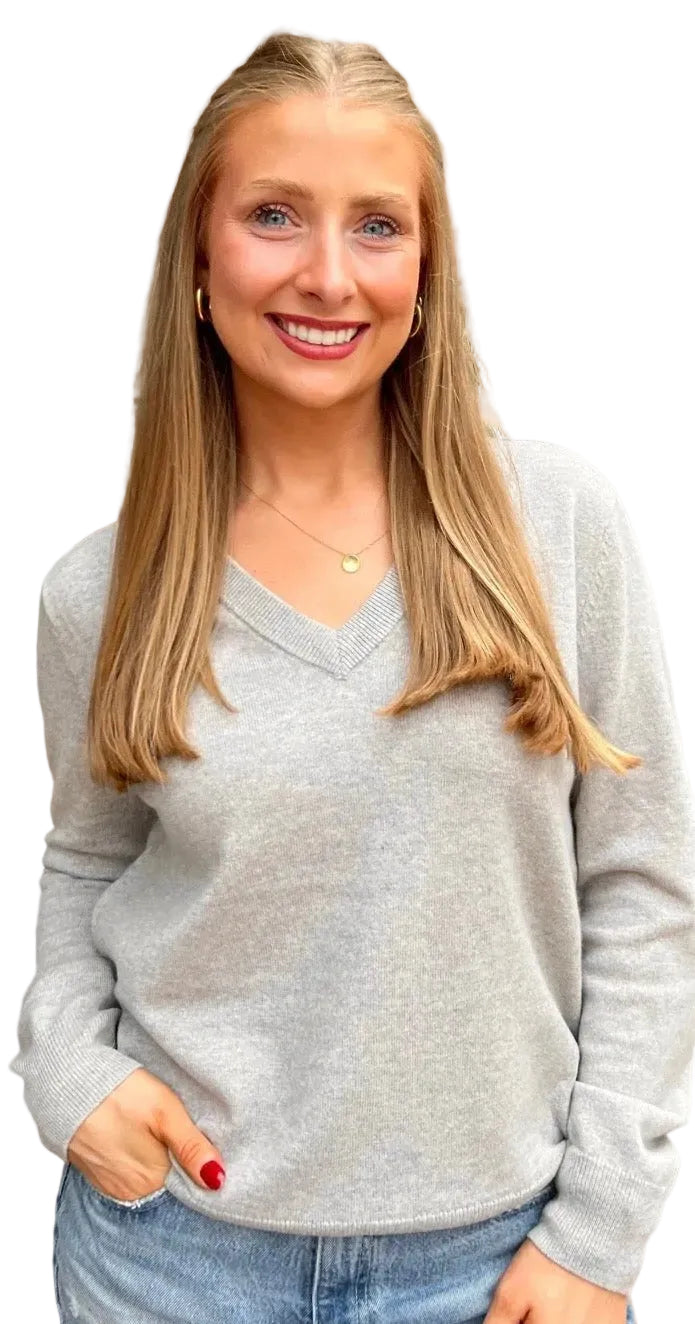 Charlie Cashmere Blend V-Neck Sweater