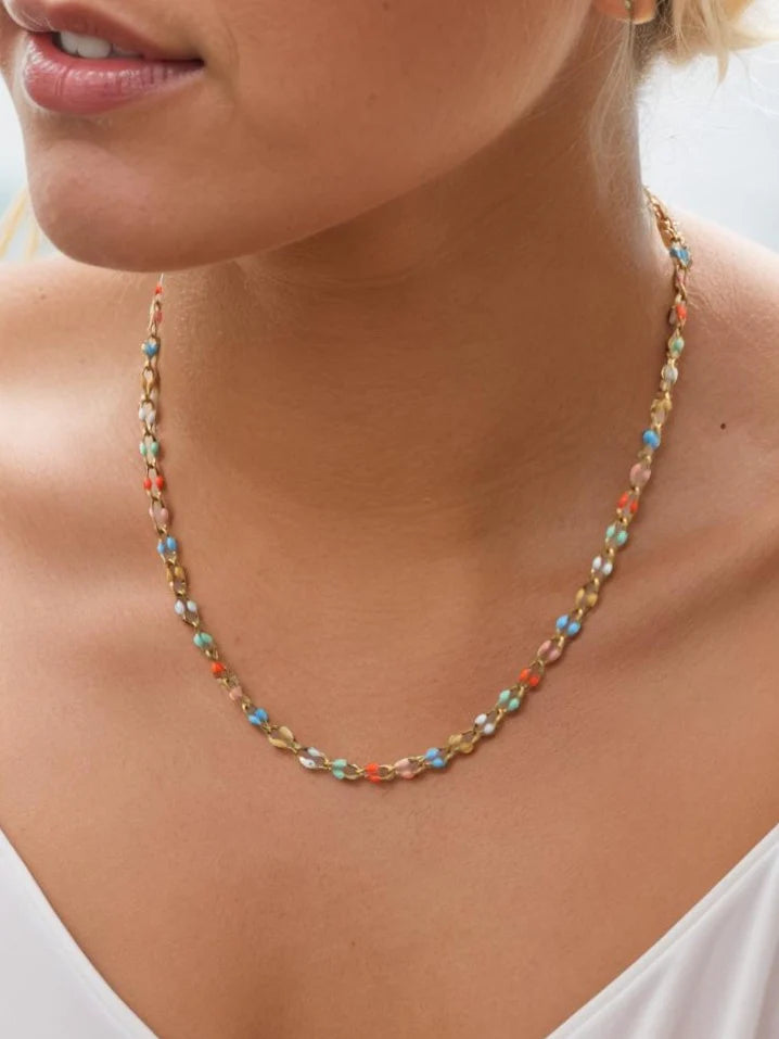Bright Colorful Enamel Chain