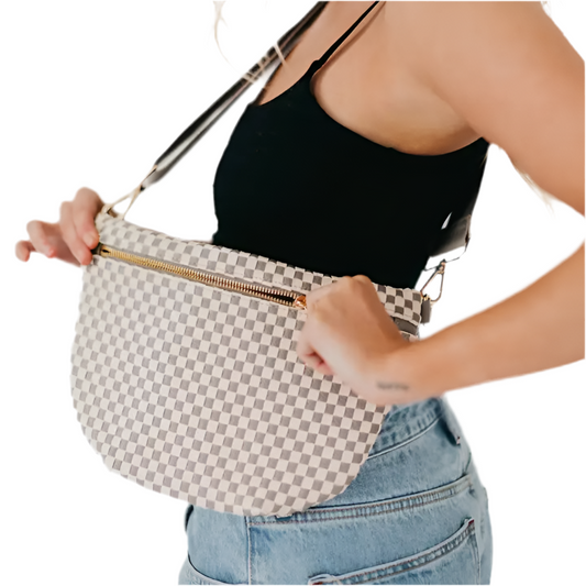 Westlyn crossbody- Checkered Grey
