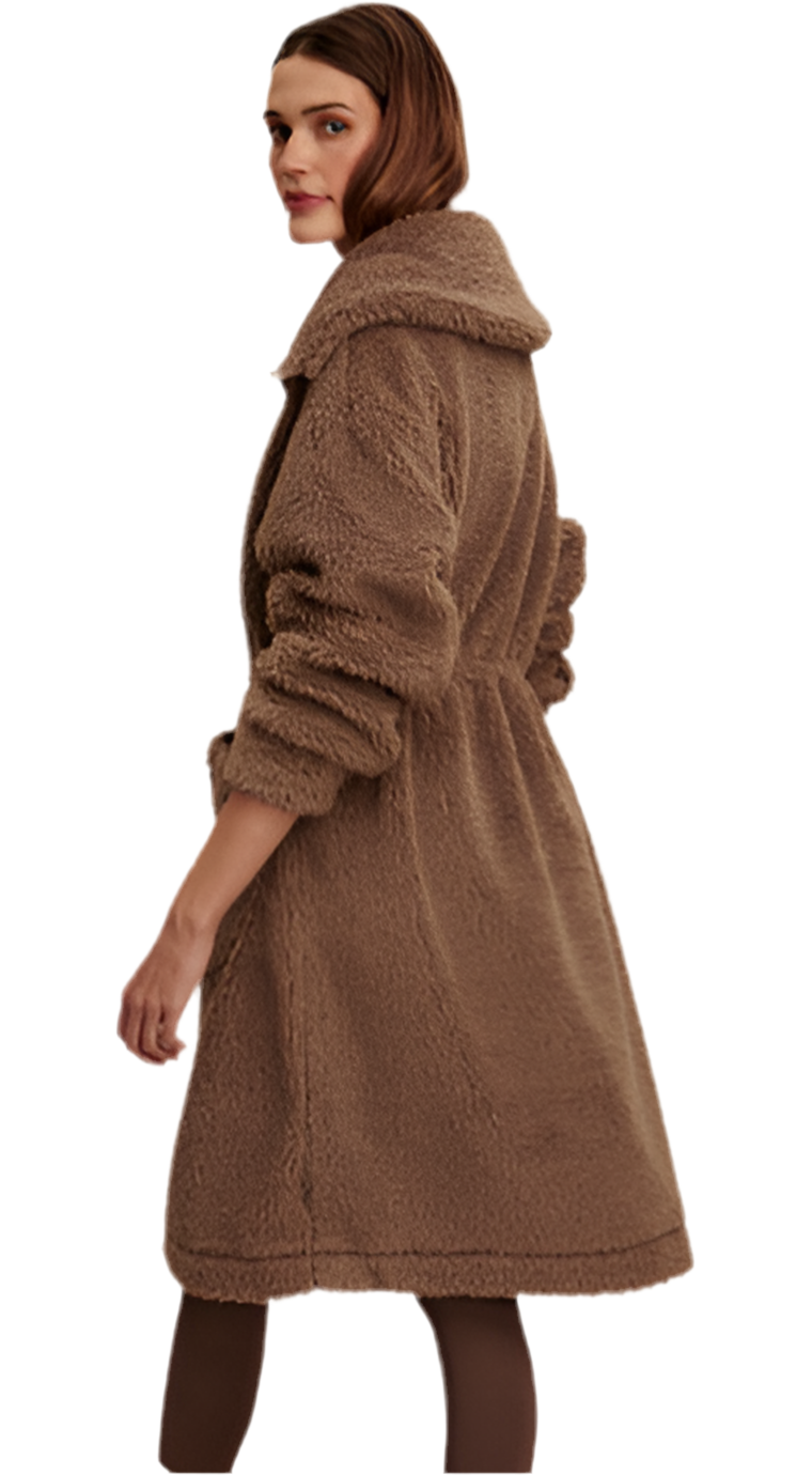 Logan Sherpa Coat- Ash Taupe