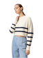 Enid Sweater-Navy/Cream