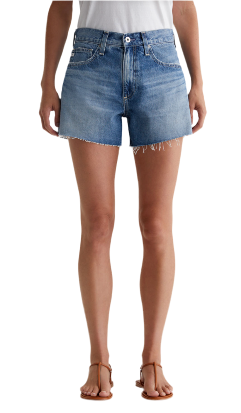 Halle Raw Cut Denim Short- Gemini