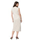 Back view of midi dress – full back view highlighting button closure and flowy silhouette.