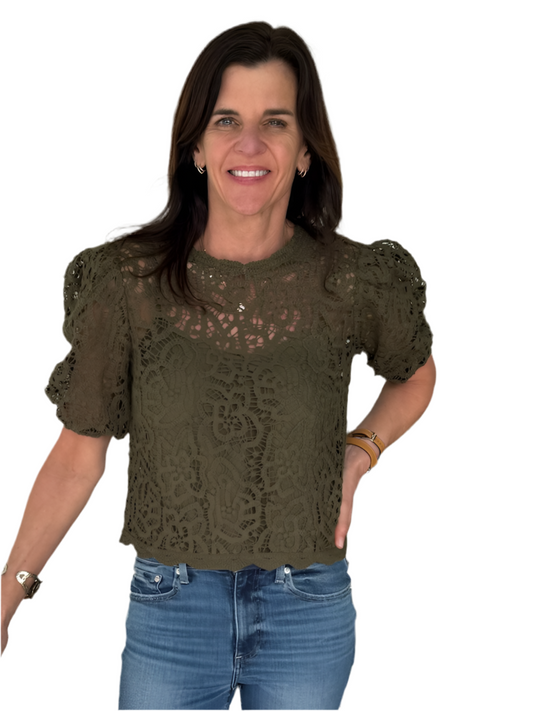 Cherished Lace Tee- Kalamata