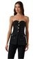 Milani Strapless Tweed Top- Black