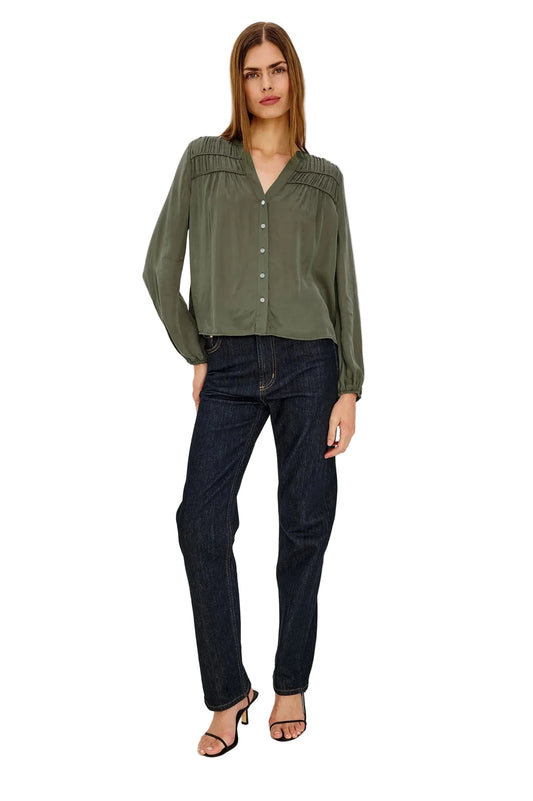 Cadence Long Sleeve Top- Olive