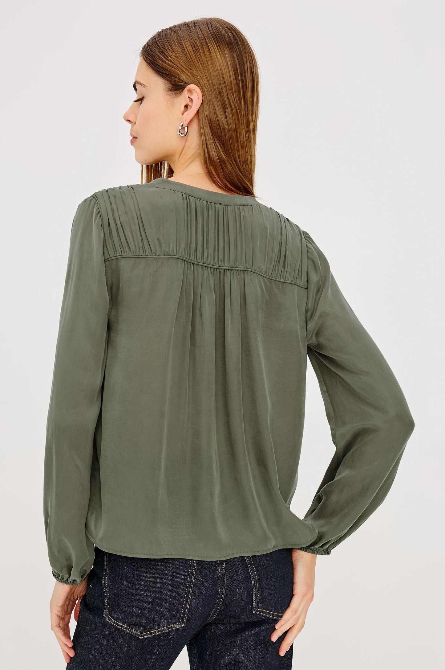 Cadence Long Sleeve Top- Olive
