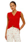 Calypso Knit Vest- Red