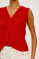 Calypso Knit Vest- Red